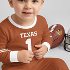 Texas Longhorns Football!! Inspired Bamboo Two Piece Long Sleeve Pajama Set