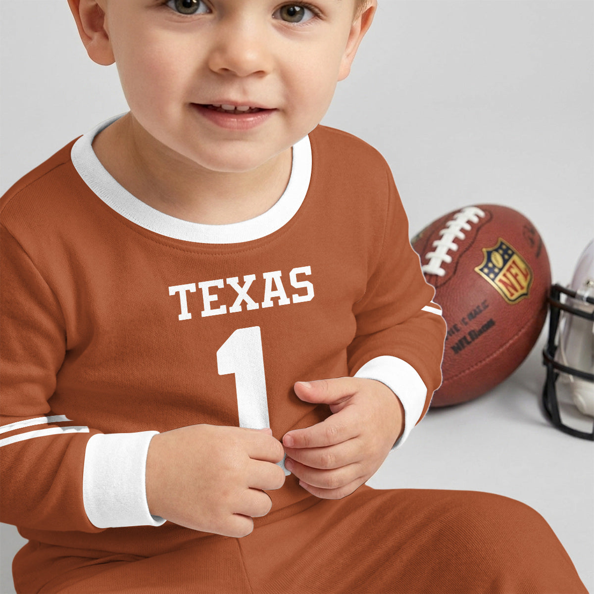 Texas Longhorns Football!! Inspired Bamboo Two Piece Long Sleeve Pajama Set