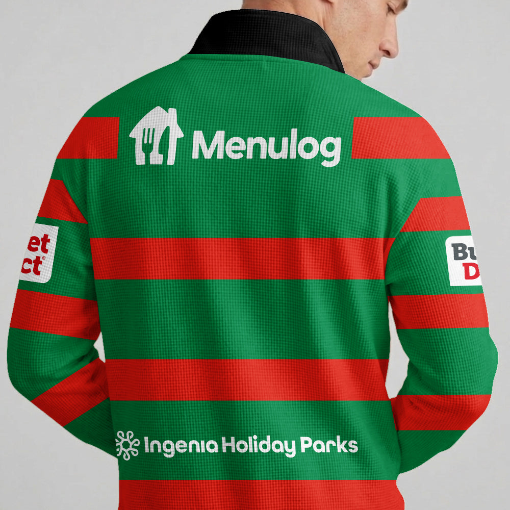 Rabbitohs Quarterzip Waffle Sweatshirt