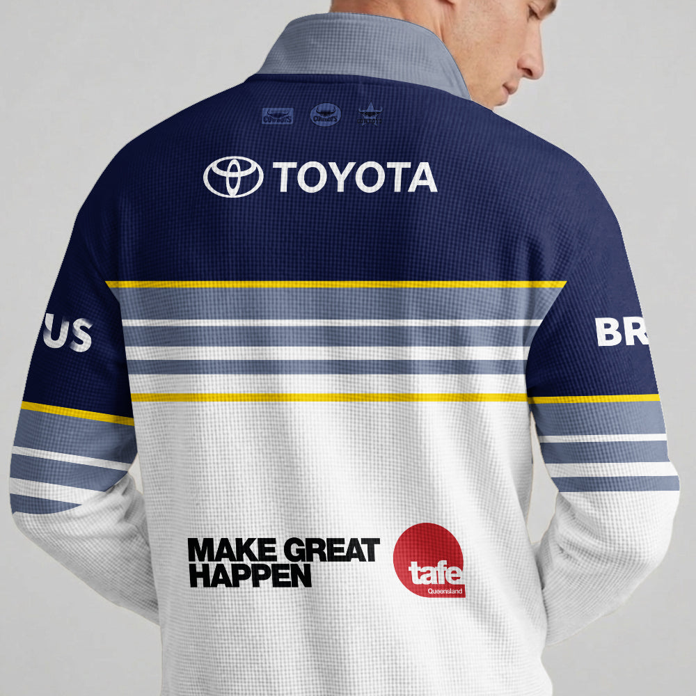 Cowboys Quarterzip Waffle Sweatshirt