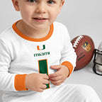 Miami Hurricanes Football!! Inspired Bamboo Two Piece Long Sleeve Pajama Set