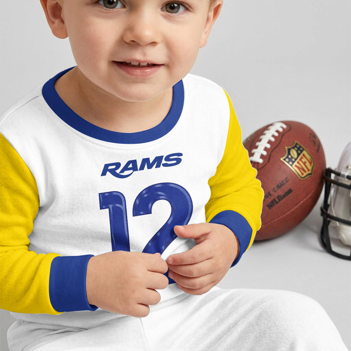 LA Rams Football!! Inspired Bamboo Two Piece Long Sleeve Pajama Set