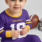 Vikings Football Jefferson 18! Inspired Bamboo Two Piece Long Sleeve Pajama Set
