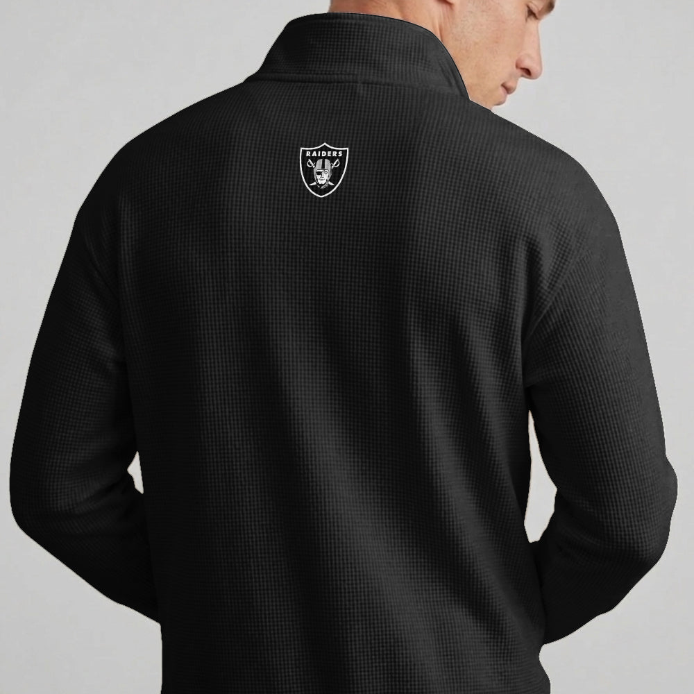 Raiders x D.V. Quarterzip Waffle Sweatshirt