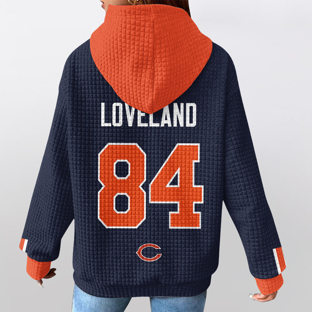 Chicago B. Rivalries Loveland 84 Football Waffle Hoodie