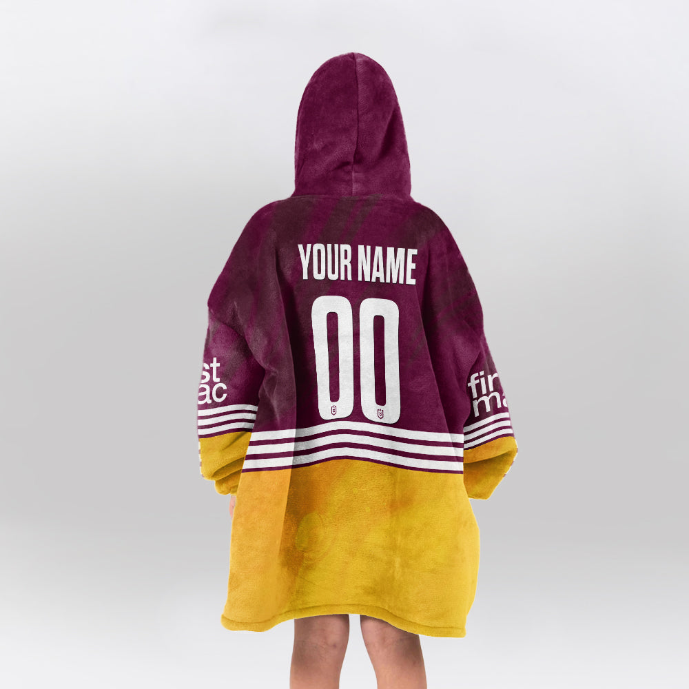 Brisbane Rugby Old School Blanket Hoodie