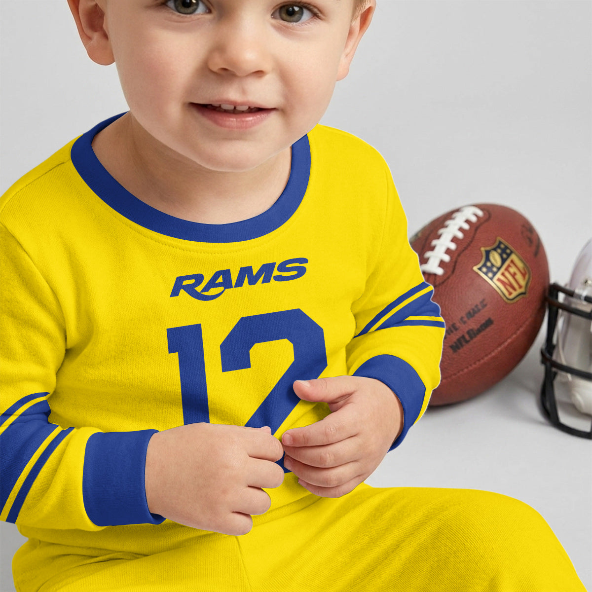 LA Rams Football!! Inspired Bamboo Two Piece Long Sleeve Pajama Set