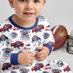 Bills Football x Beast Inspired Bamboo Two Piece Long Sleeve Pajama Set