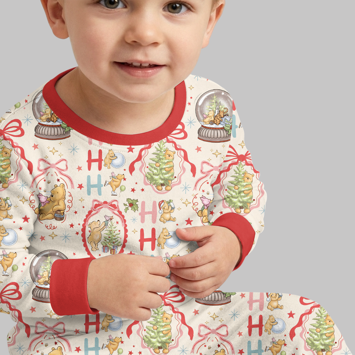 Christmas Bear and Friends Bamboo Two Piece Long Sleeve Pajama Set