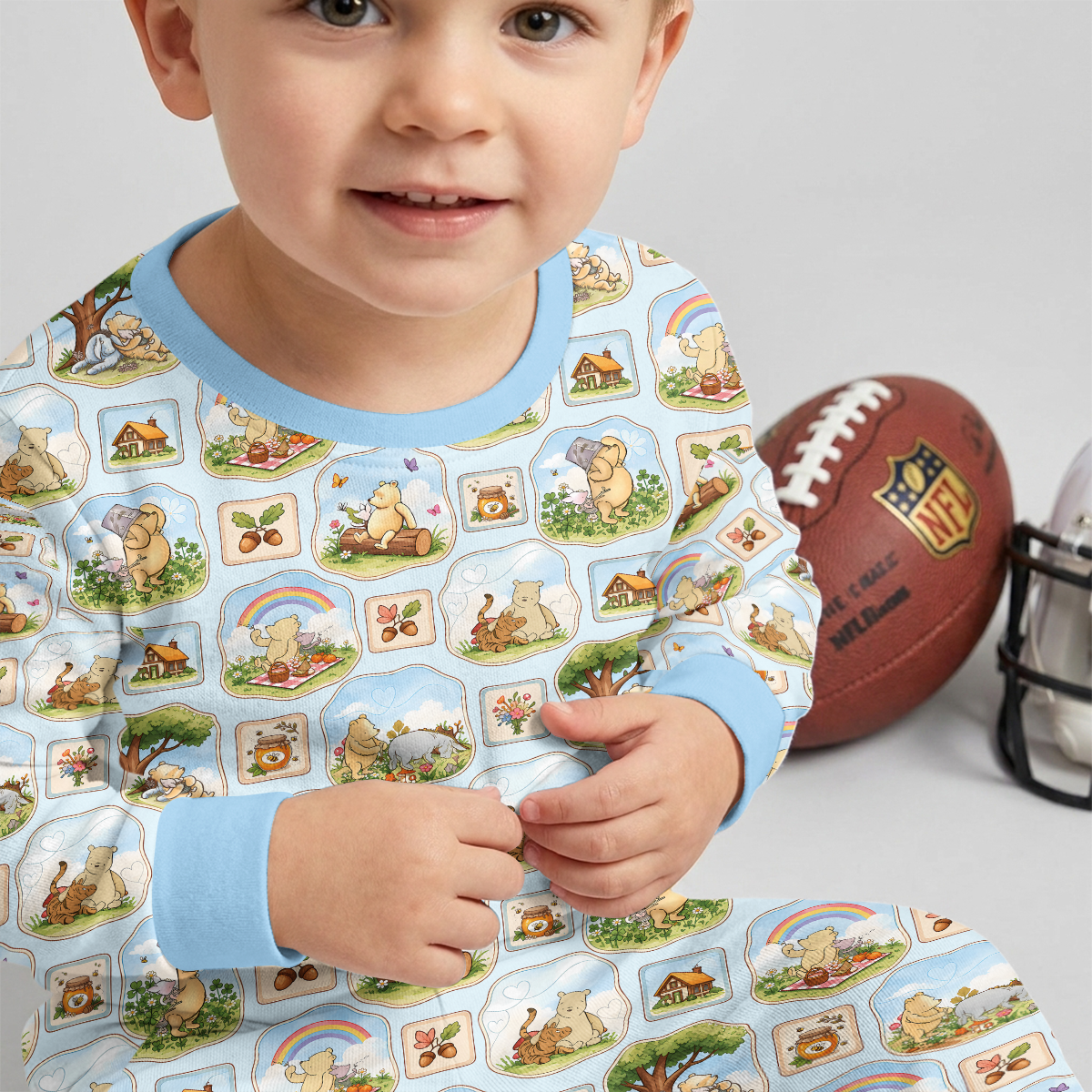 Silly Bear and Friends Bamboo Two Piece Long Sleeve Pajama Set