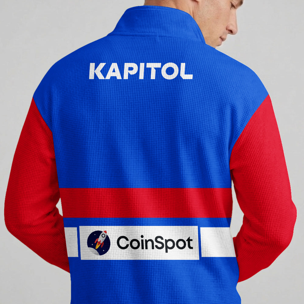 Western Bulldogs Quarterzip Waffle Sweatshirt