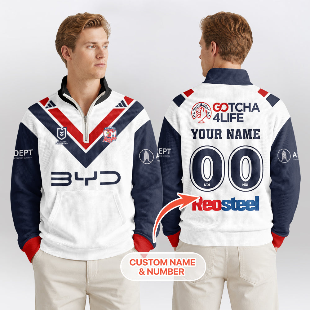 Roosters Quarterzip Waffle Sweatshirt