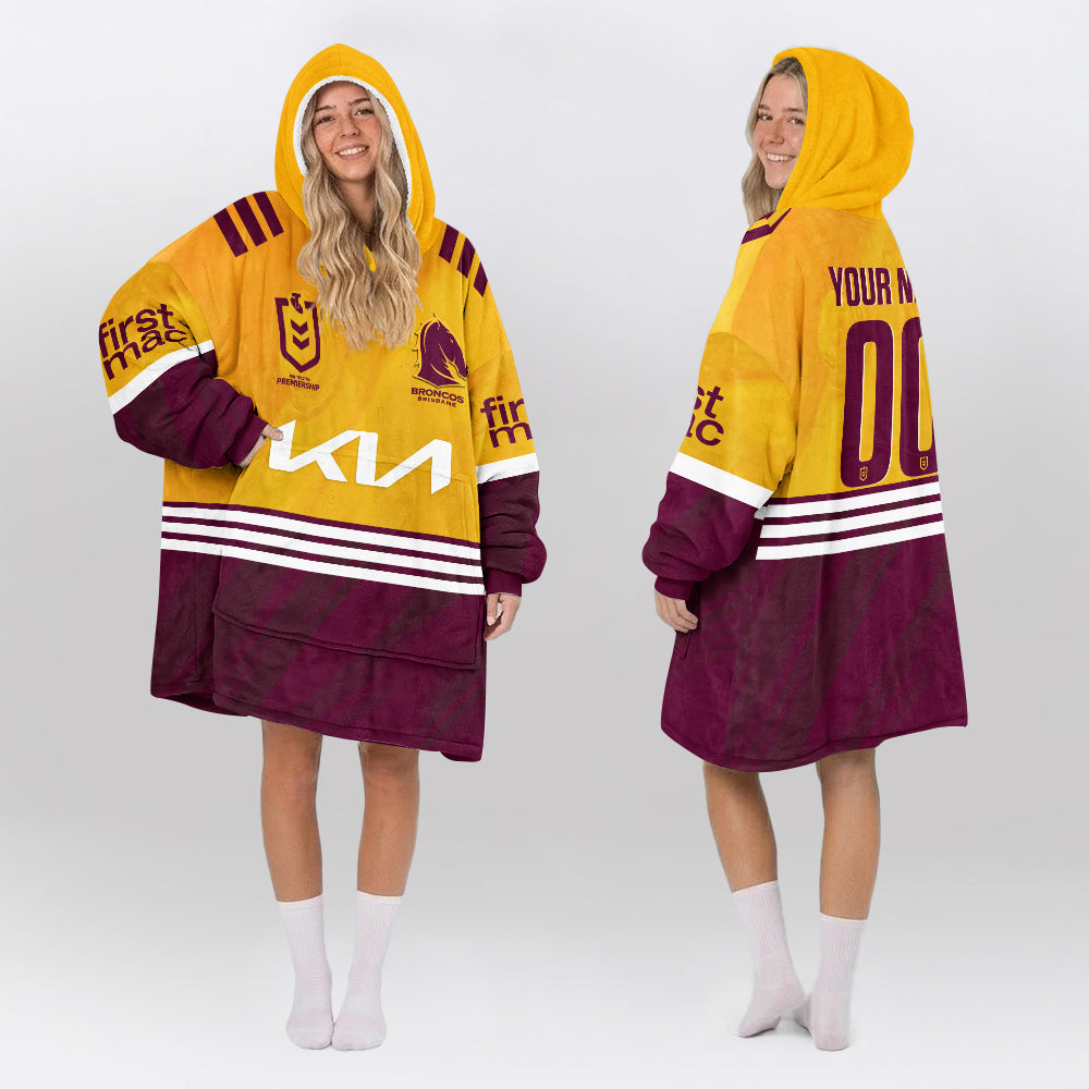 Brisbane Rugby Old School Blanket Hoodie