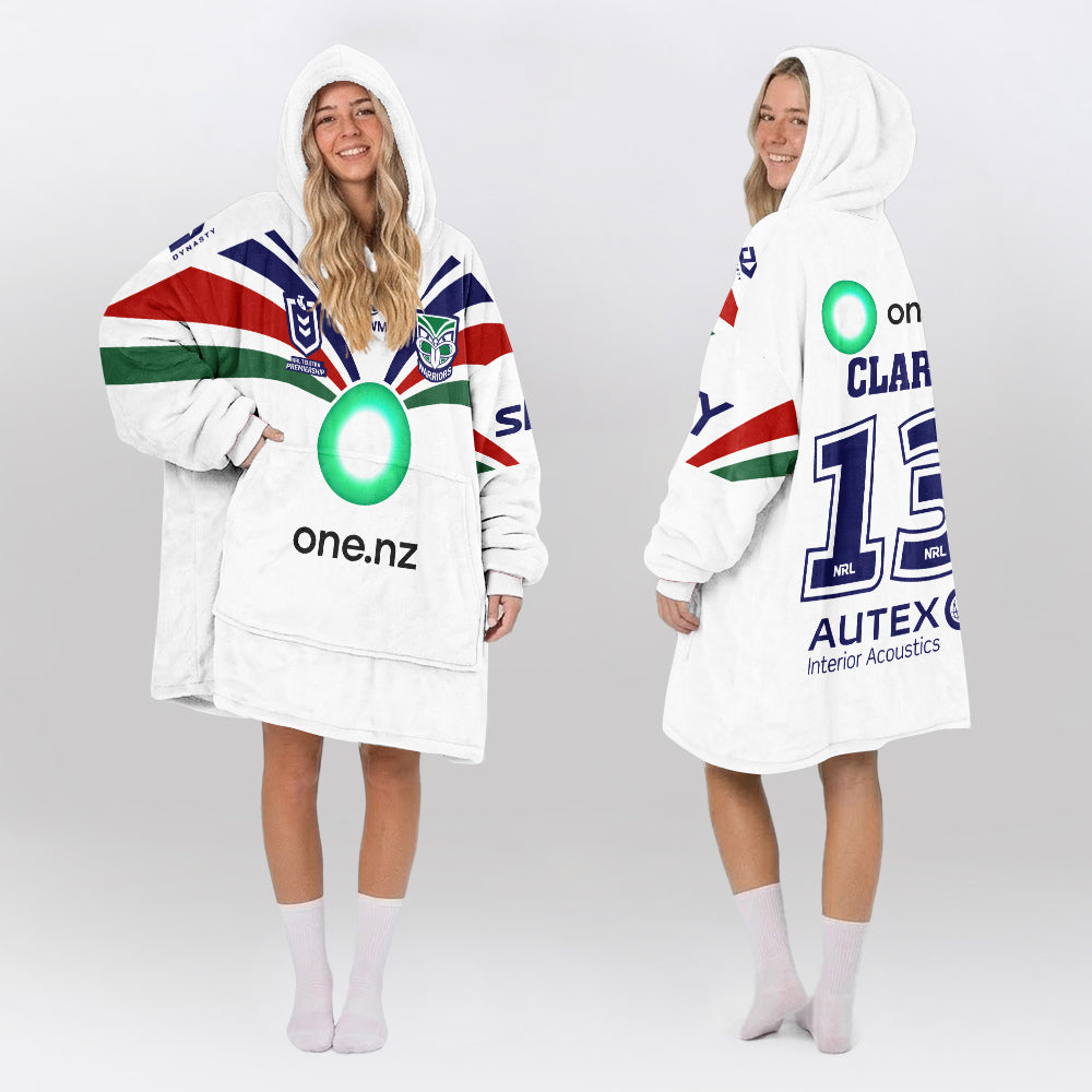 New Zealand 2026 Erin Clark 13 Away Unisex Blanket Hoodie