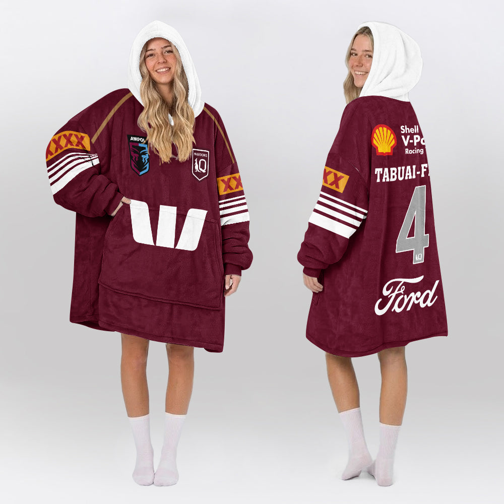 Queensland Rugby 2026 Tabuai-Fidow Blanket Hoodie