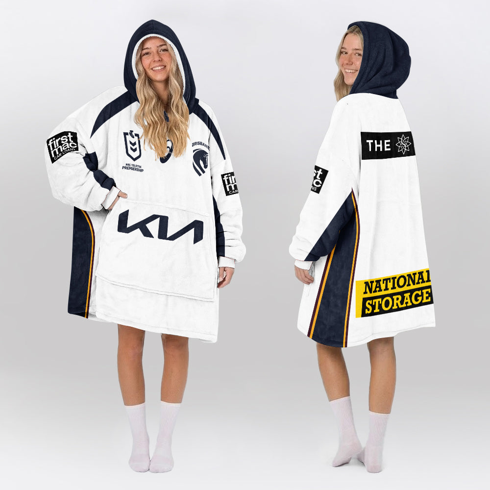 Brisbane Unisex White Blanket Hoodie