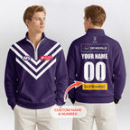 Fremantle Dockers Quarterzip Waffle Sweatshirt