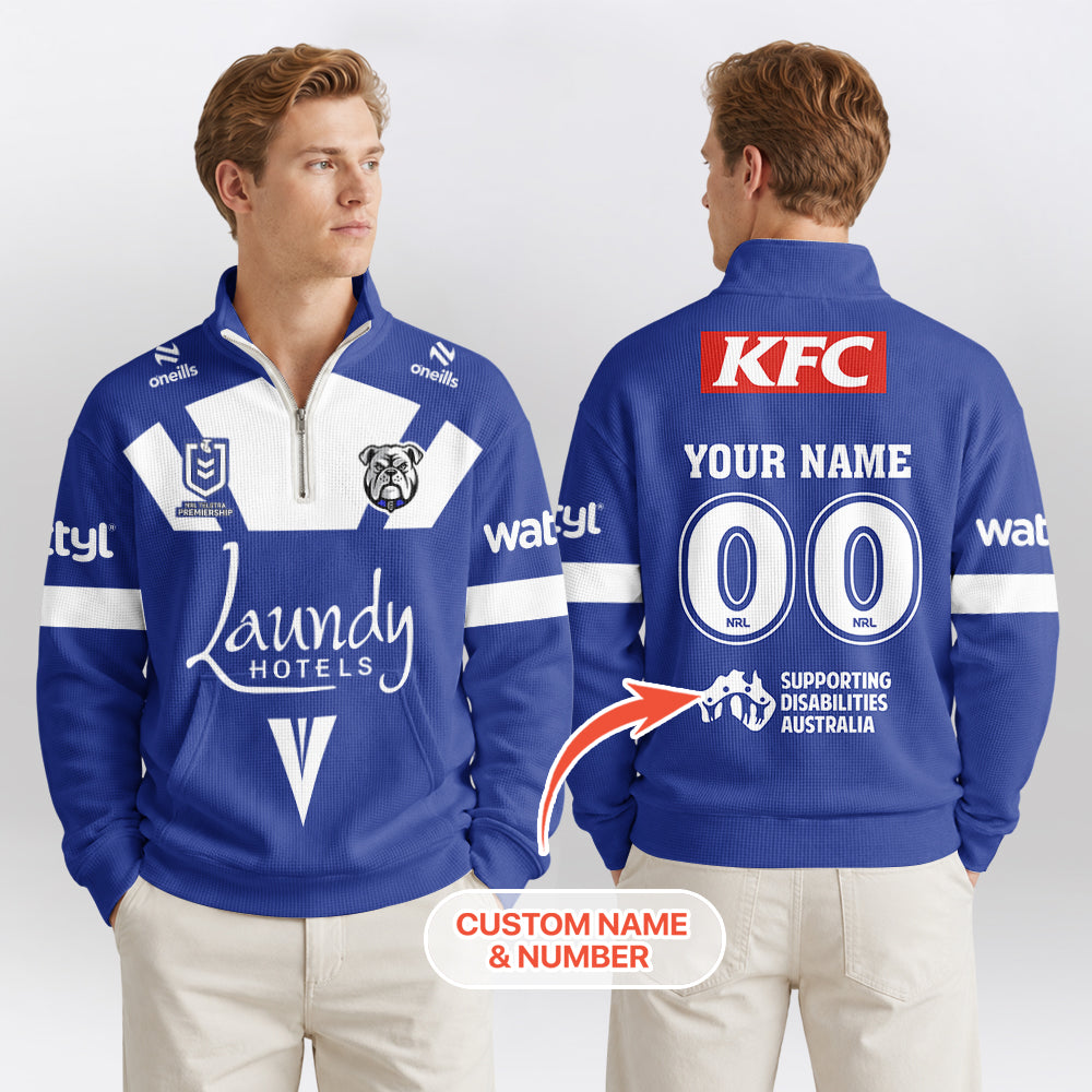 Bulldogs Quarterzip Waffle Sweatshirt