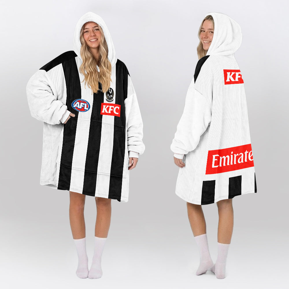 Collingwood Football Blanket Hoodie