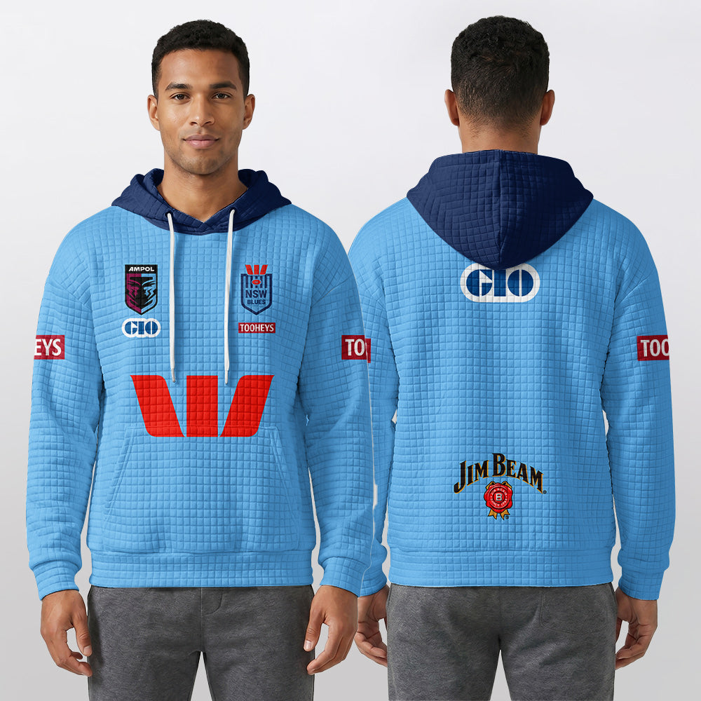 NSW Blues Rugby Waffle Hoodie