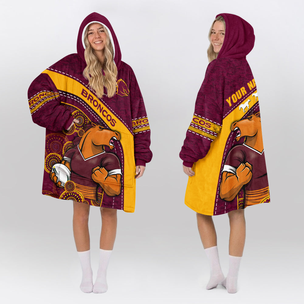 Brisbane Rugby Old School Blanket Hoodie