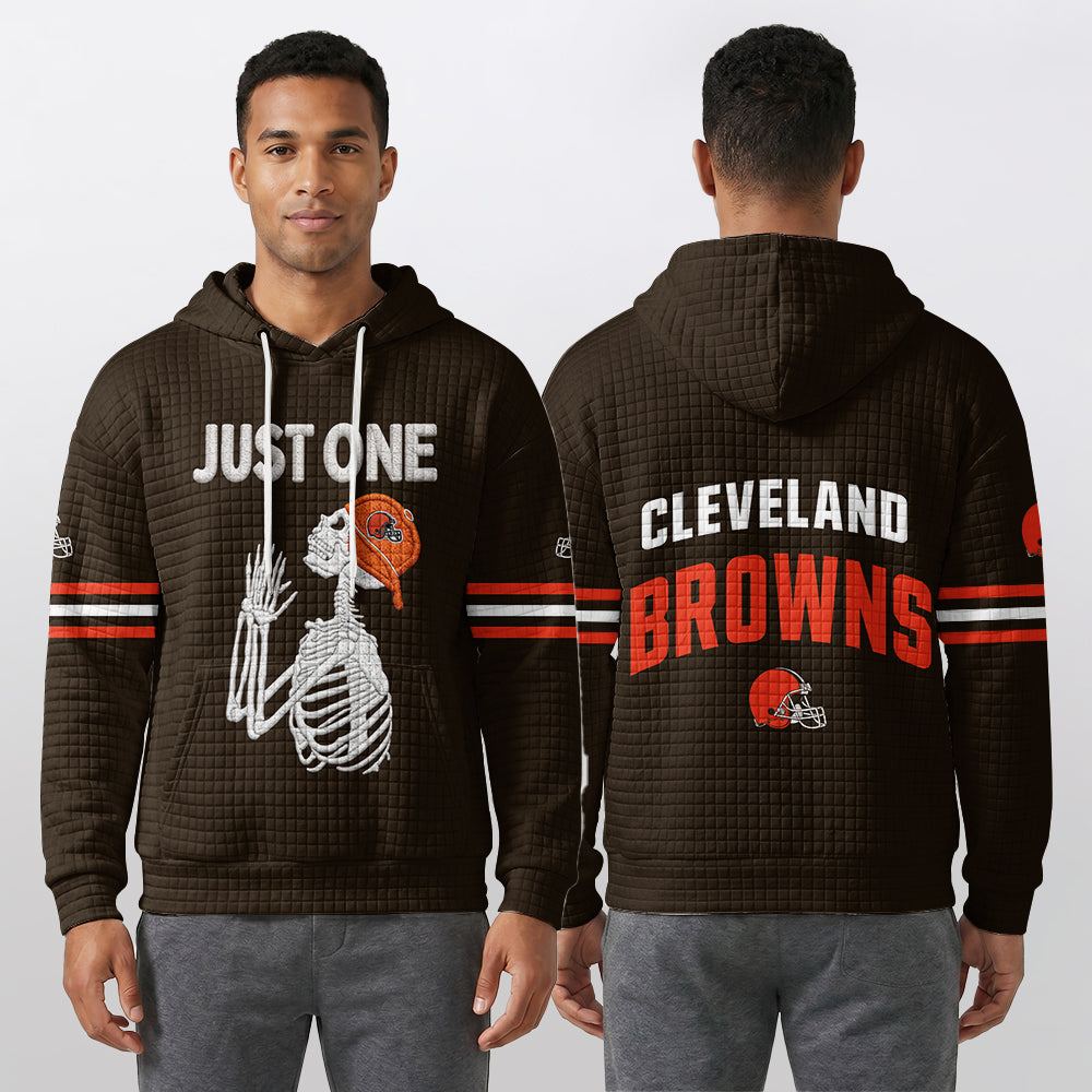 Cleveland B. Football Waffle Hoodie