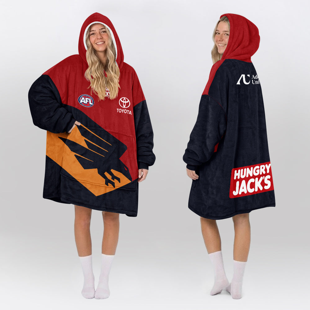 Adelaide Football 2026 Gather Round Blanket Hoodie