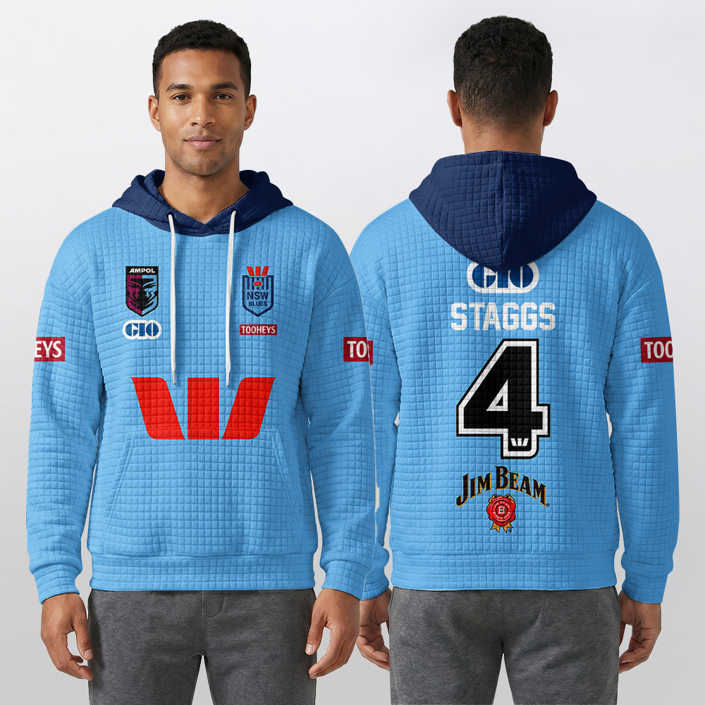 NSW Blues Rugby Waffle Hoodie