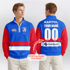 Western Bulldogs Quarterzip Waffle Sweatshirt