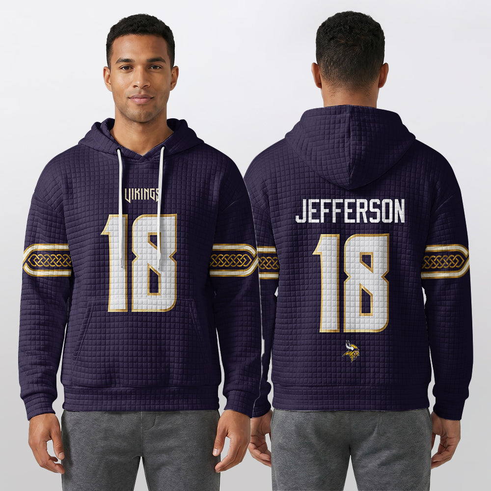 Minnesota V. Rivalries  JJ 18 Football Waffle Hoodie