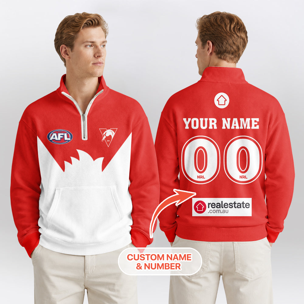 Sydney Football Unisex Quarterzip Waffle Sweatshirt