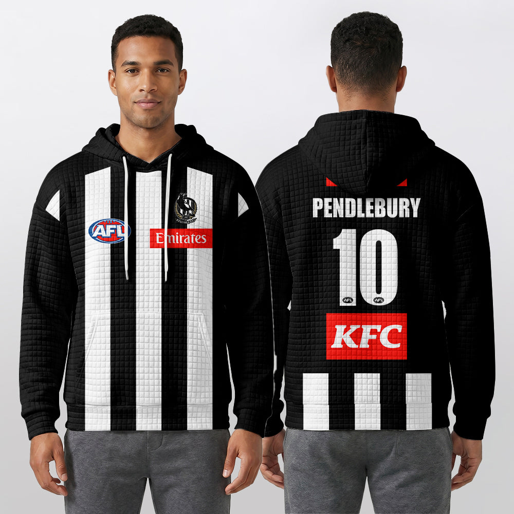 Collingwood Football 10 Pendlebury Waffle Hoodie
