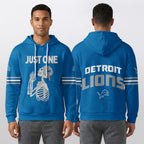 Detroit L. Football Waffle Hoodie