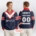 Roosters Quarterzip Waffle Sweatshirt