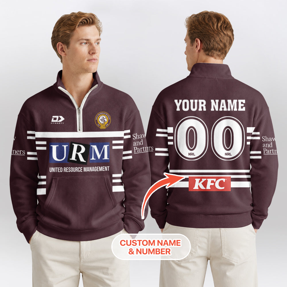 Sea Eagles Quarterzip Waffle Sweatshirt