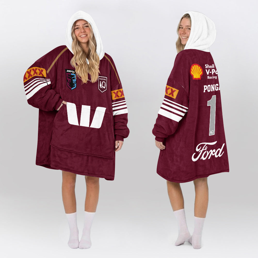 Queensland Rugby Ponga 2026 Blanket Hoodie