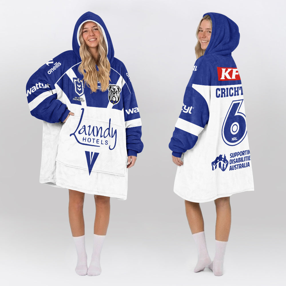 Bulldogs Rugby Crichton Unisex Blanket Hoodie