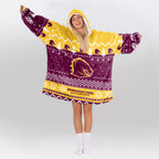 Brisbane Rugby Old School Blanket Hoodie