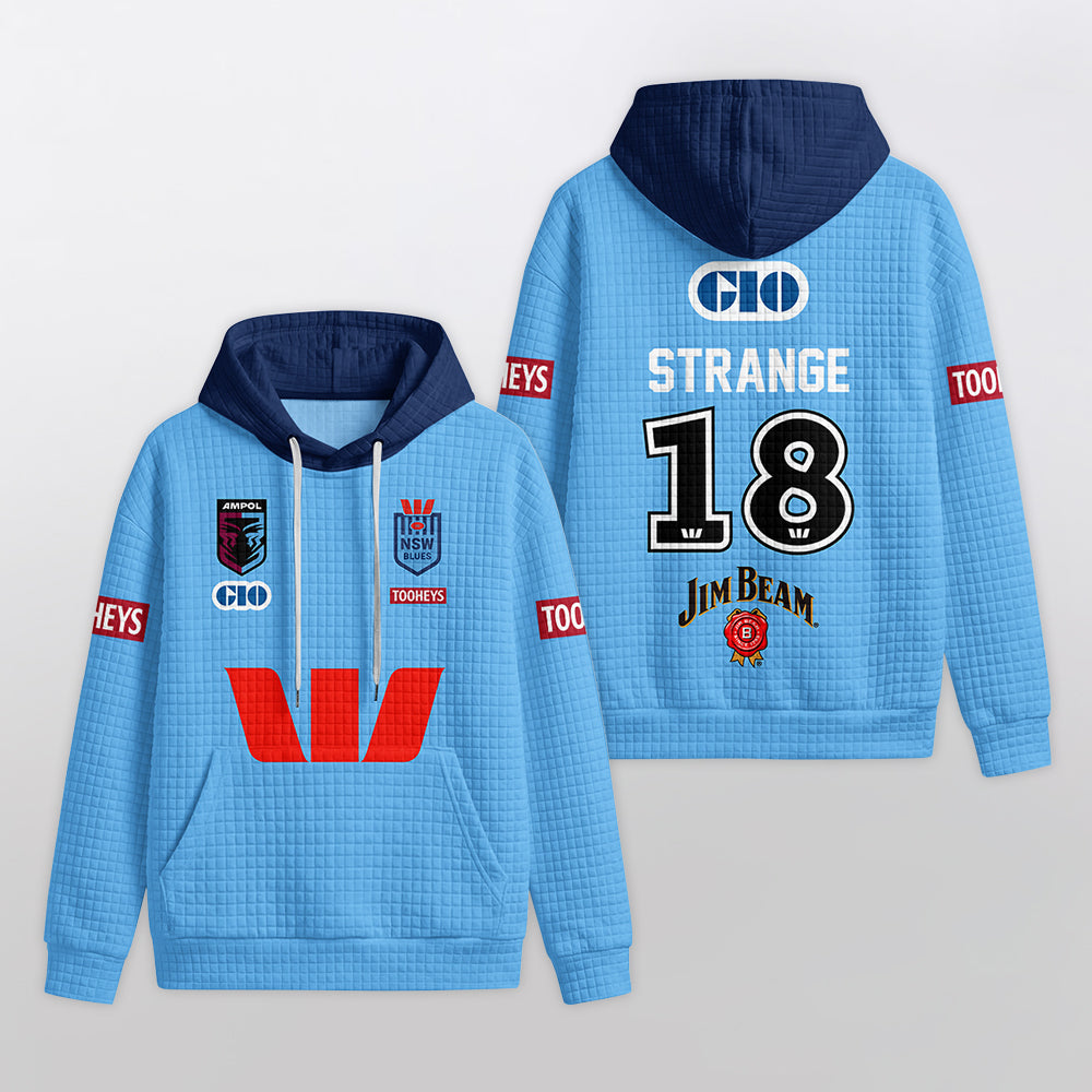 NSW Blues Rugby Waffle Hoodie