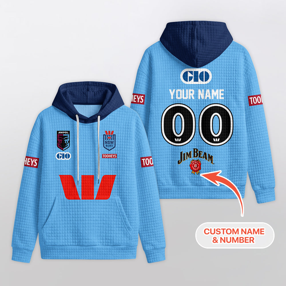 NSW Blues Rugby Waffle Hoodie