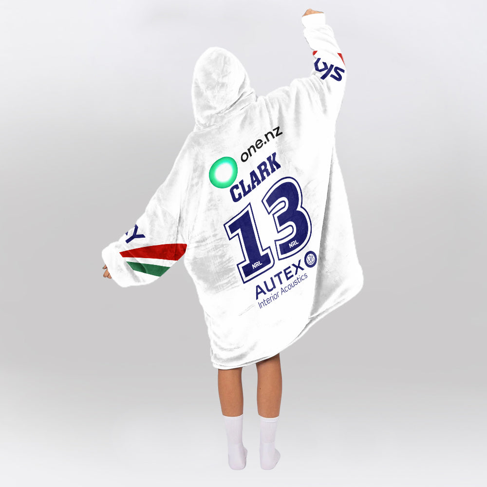 New Zealand 2026 Erin Clark 13 Away Unisex Blanket Hoodie