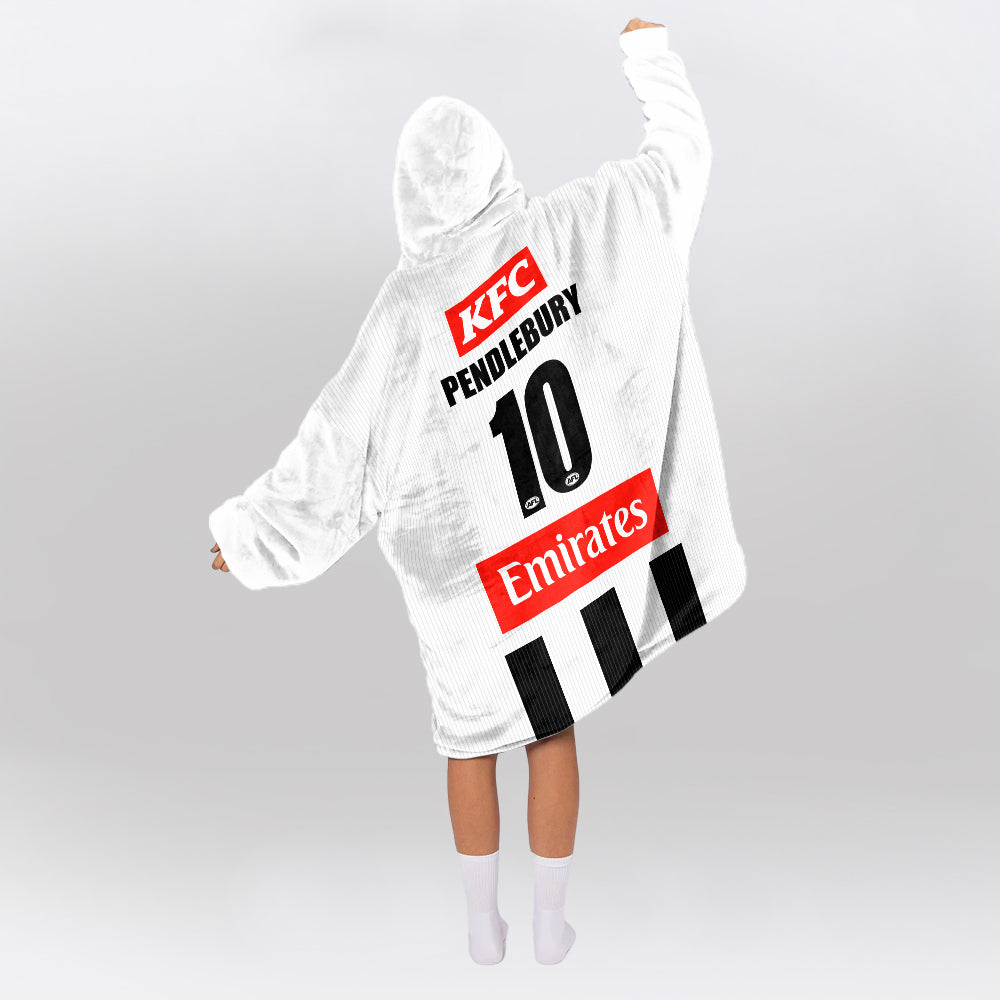 Collingwood 10 Pendlebury Football Blanket Hoodie