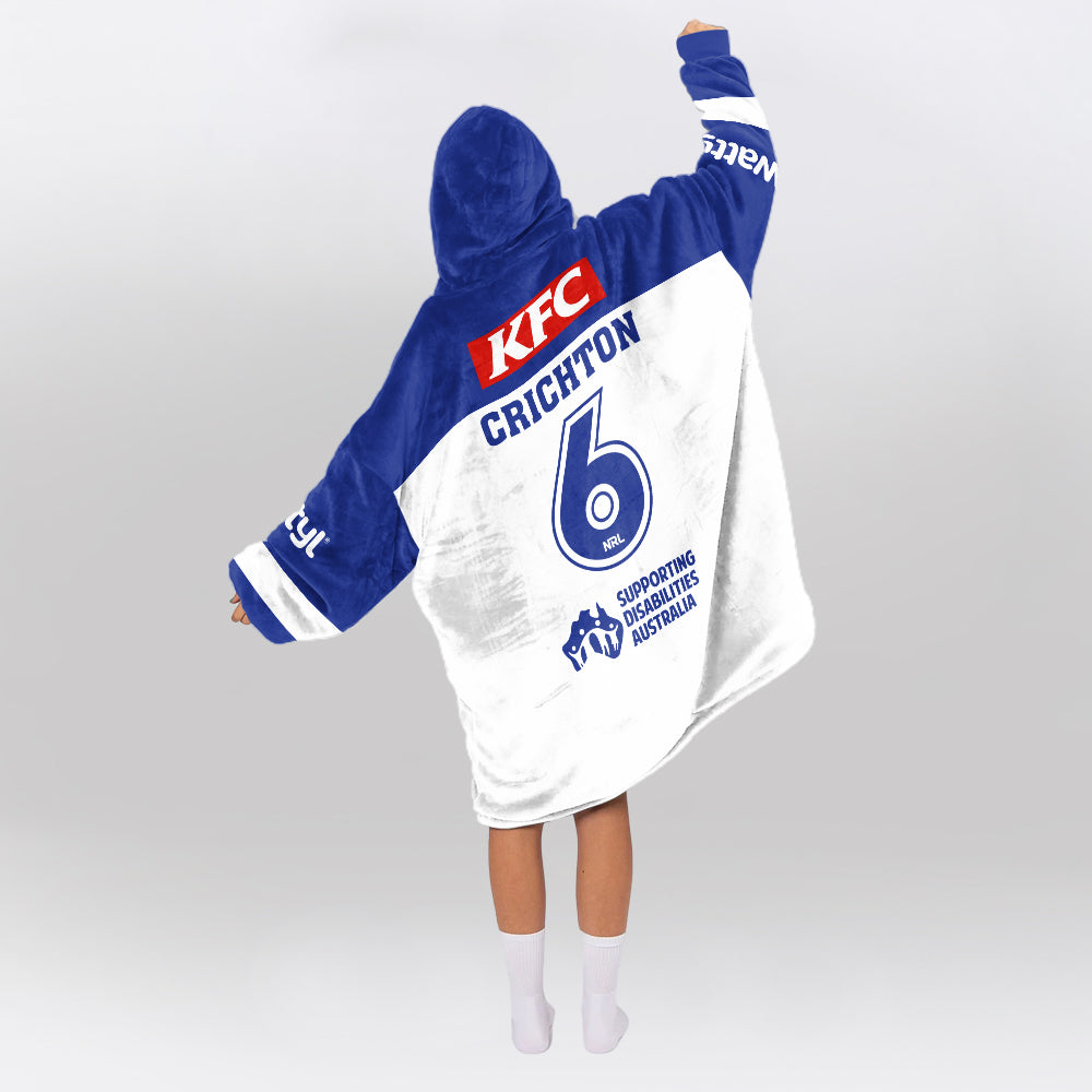 Bulldogs Rugby Crichton Unisex Blanket Hoodie