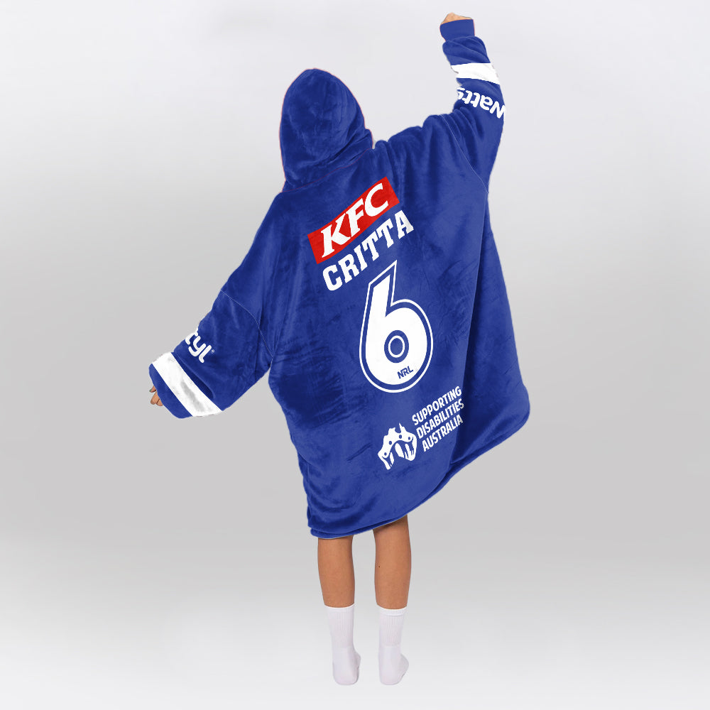 Bulldogs Rugby Critta Unisex Blanket Hoodie