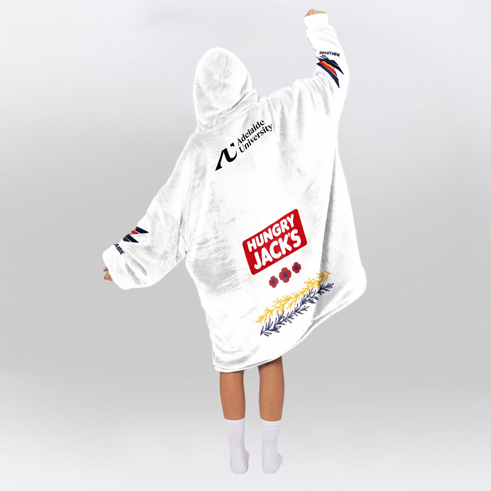 Adelaide Football 2026 White Blanket Hoodie