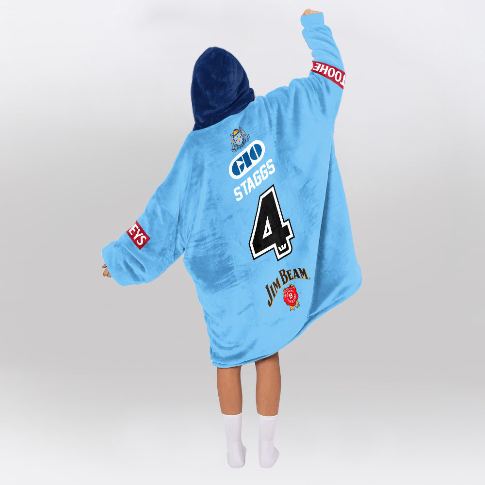 NSW Blues Rugby Blanket Hoodie
