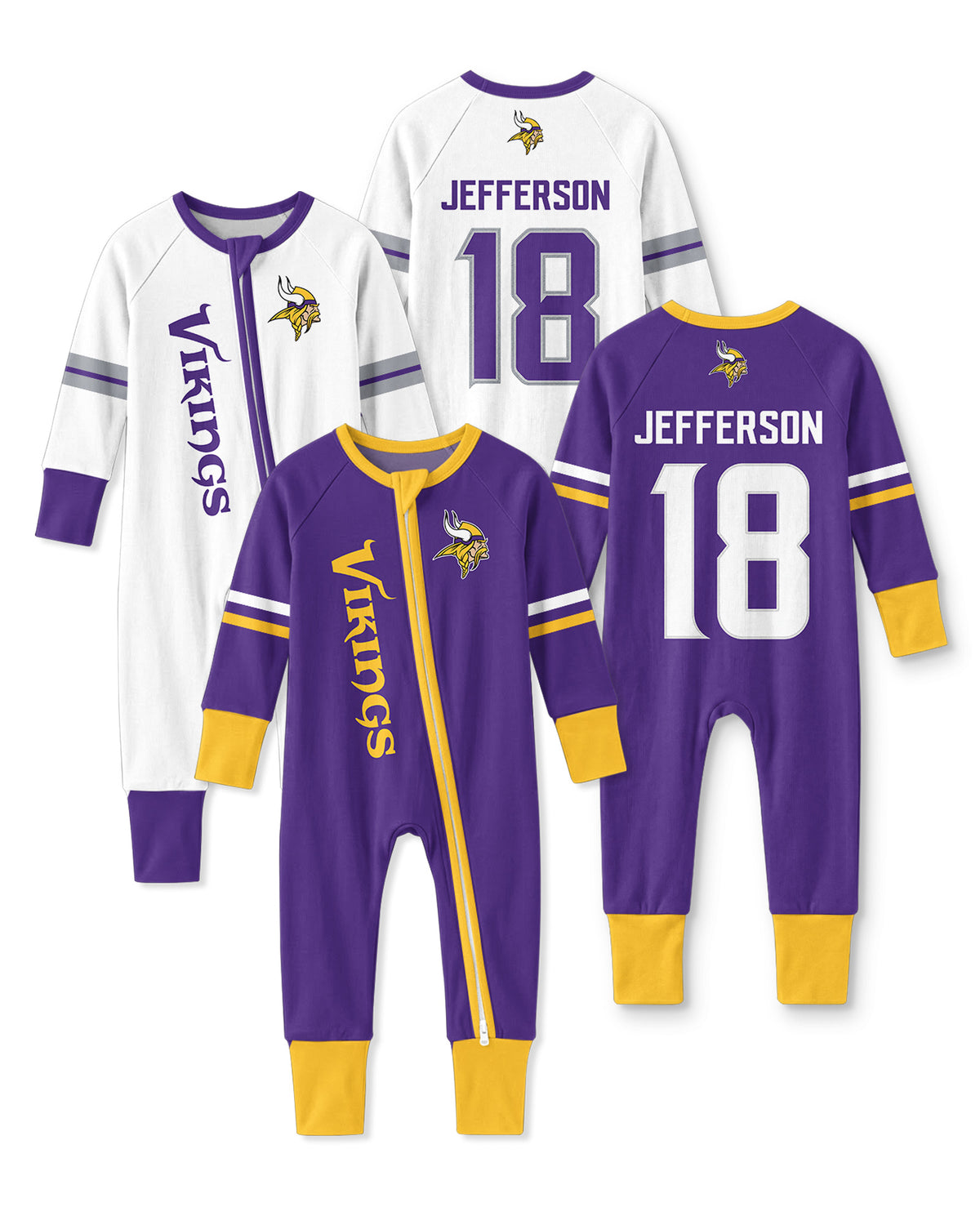 Vikings Football JJ 18 Inspired Bamboo Convertible Zippy